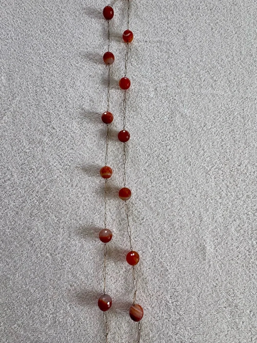 Vintage Carnelian Necklace Whiskey Brown Faceted Boho Chunky